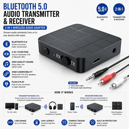Bluetooth receiver - 5.0,